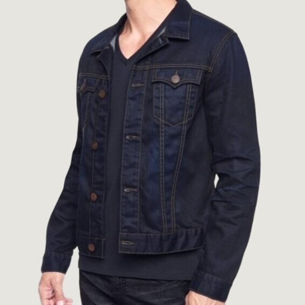 True Religion‎ Denim Trucker Jacket Indigo Blue Size Small